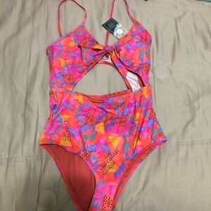 Eidon Surf Paris one piece cut out suit in PopTamarindo